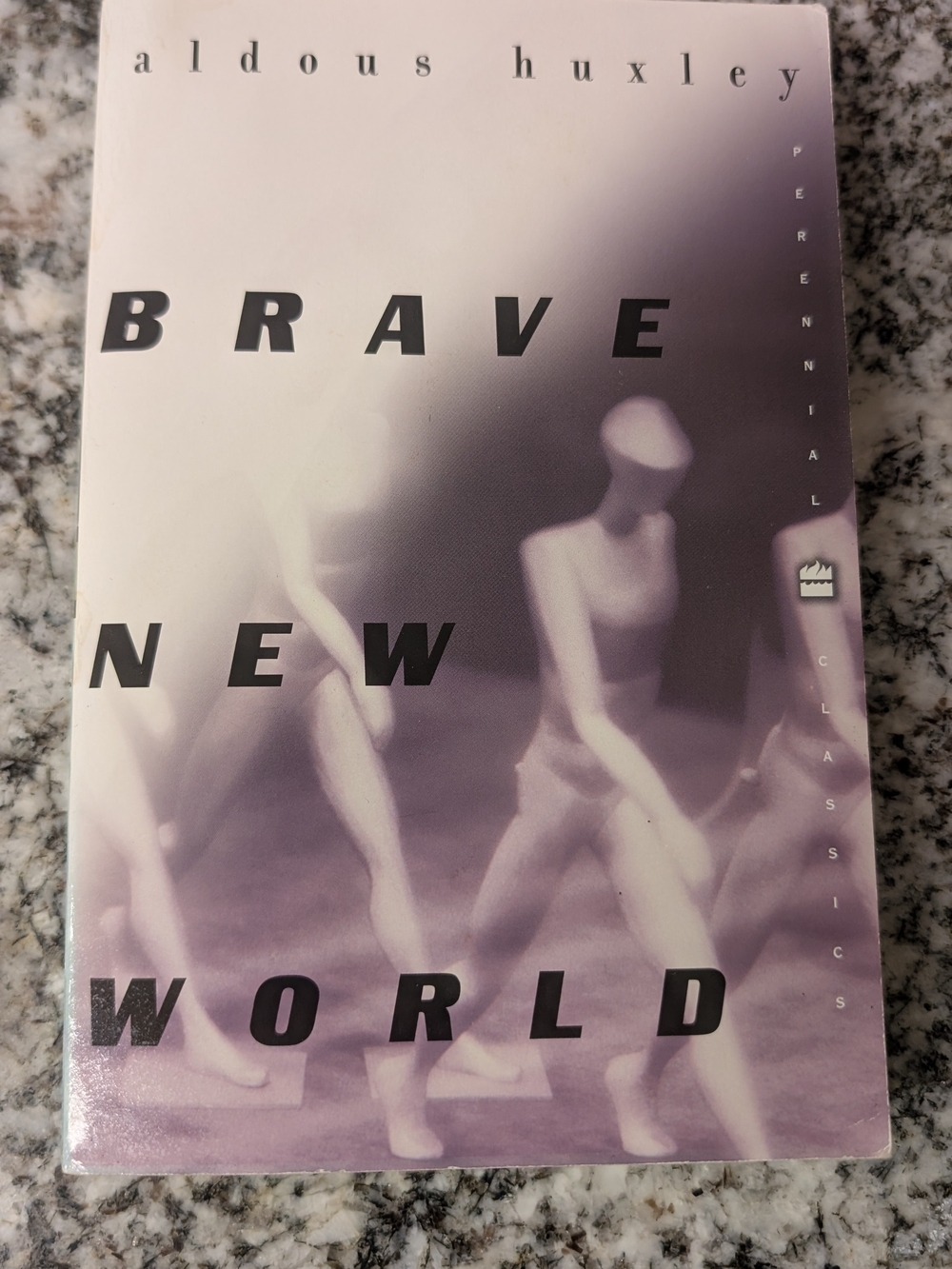 Brave New World by Aldous Huxley - Lavender Paperback Cover